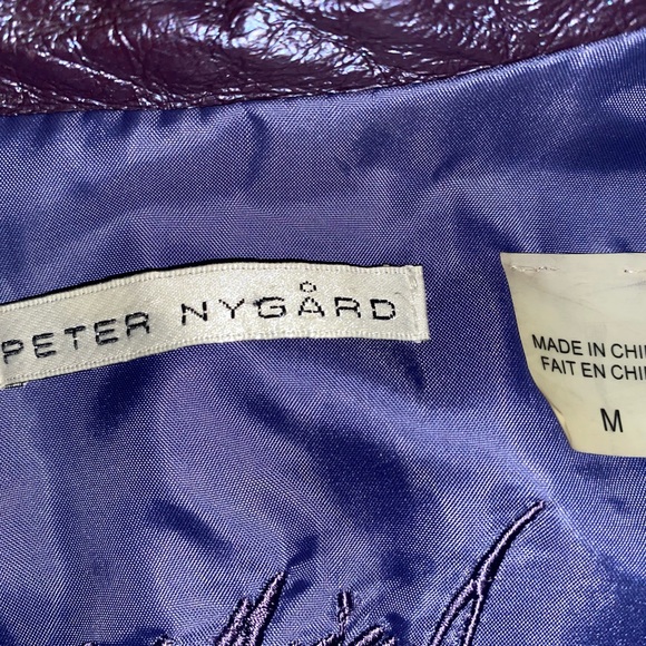 Peter Nygard Purple Size 10 Leather Jacket EUC - Picture 7 of 9